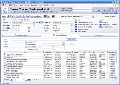 Access Dashboard Switchboard Sample App