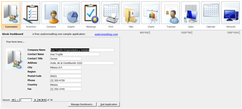 Free MS Access Dashboard