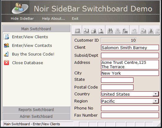 Access Data Project Switchboards