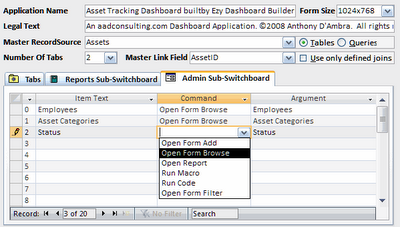 Ezy Dashboard Builder for MS Access